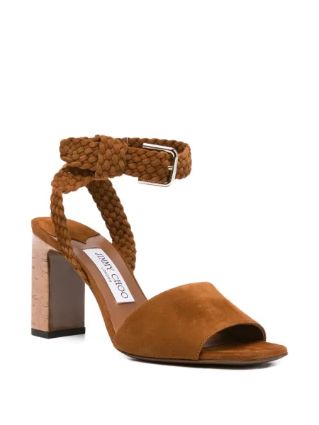 Sandale Jimmy Choo din piele de căprioară maro
