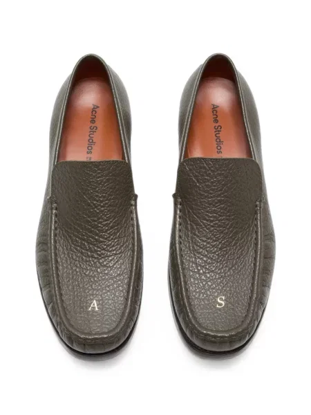 Pantofi loafer Acne Studios din piele verde