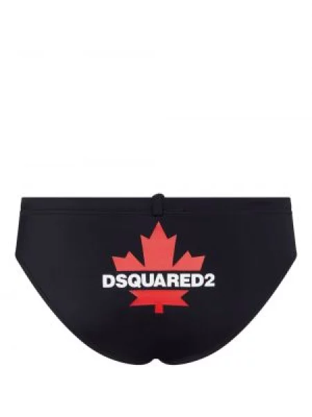 Spodní díl plavek Dsquared2 s potiskem černý