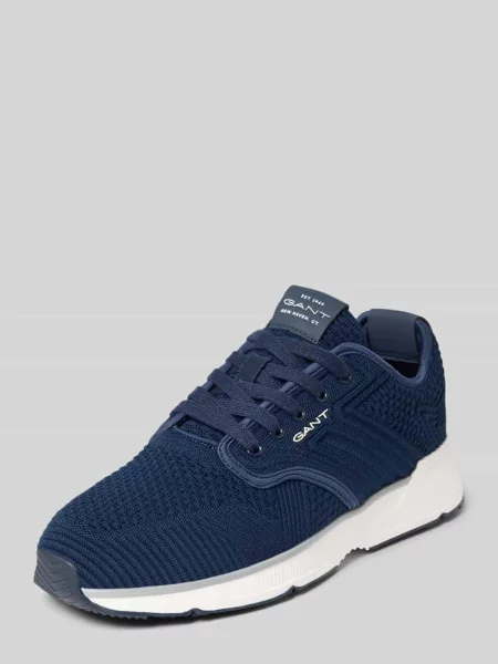 Sneakersy z mieszanka skóry i tkaniny model Beeker' Gant granatowe