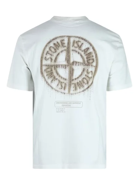 Тениска Stone Island с принт бяло