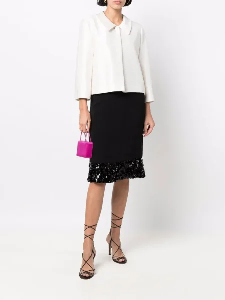 Sukně Chanel Pre-owned s flitry černé
