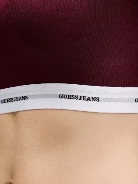 Лонгслив Guess Jeans бордовый