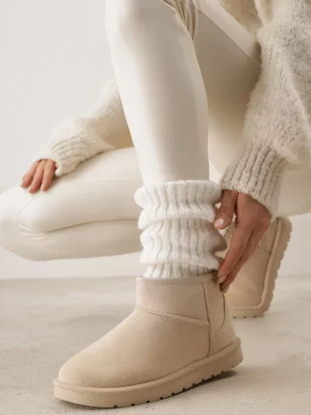 Ghete de zăpadă clasice cu căptușeală Riliwa bej