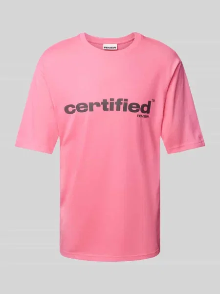 T-shirt z nadrukiem z logo Review