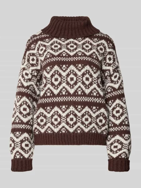 Golf o kroju regular fit ze wzorem na całej powierzchni model ‘CARIN’ Only