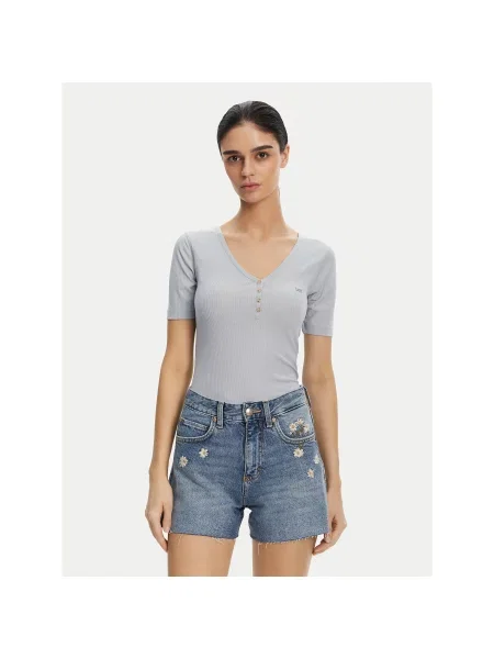 Lee Marškinėliai Henley Žydra Slim Fit
