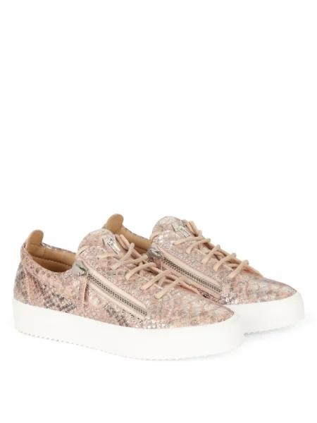 Sneakersy Giuseppe Zanotti skórzane różowe