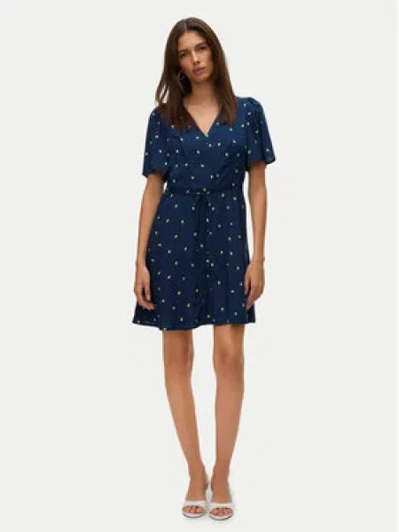 Vero Moda Letní šaty Alba Tmavomodrá Regular Fit žluté
