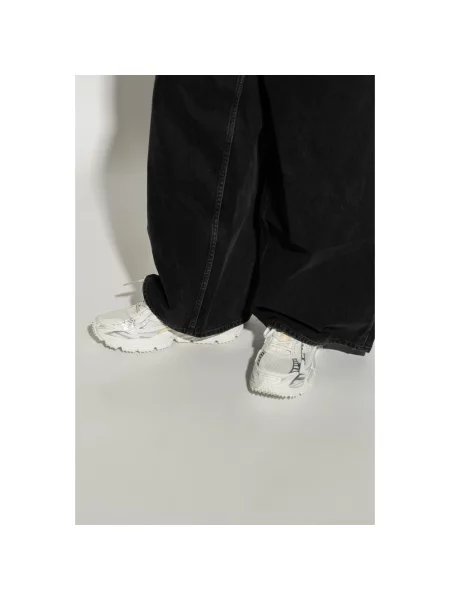 Sneakersy Off-white z siateczką białe