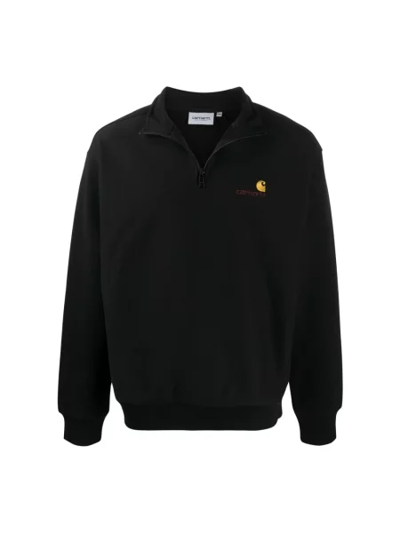 Carhartt WIP bluza Half Zip American Script Sweat z aplikacją czarny