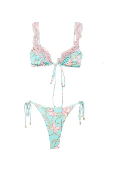 Bikini Mazzei cu imagine albastru