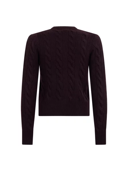 Kardigan rozpinany w kroju regular fit z wełny z domieszką kaszmiru Polo Ralph Lauren fioletowy