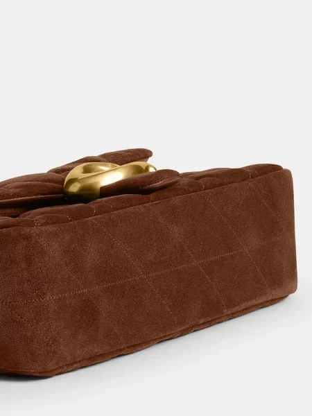 Замшевая сумка Coach коричневая