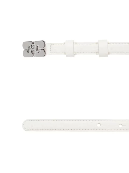 Cu centură curea Ganni alb