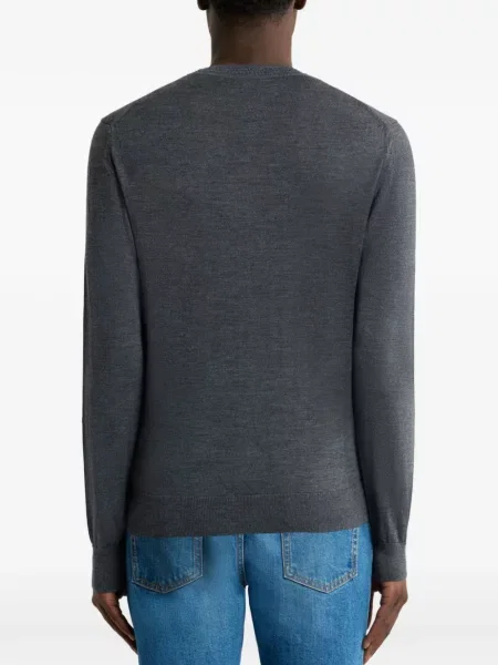 Pulover Etro cu broderie de lână gri
