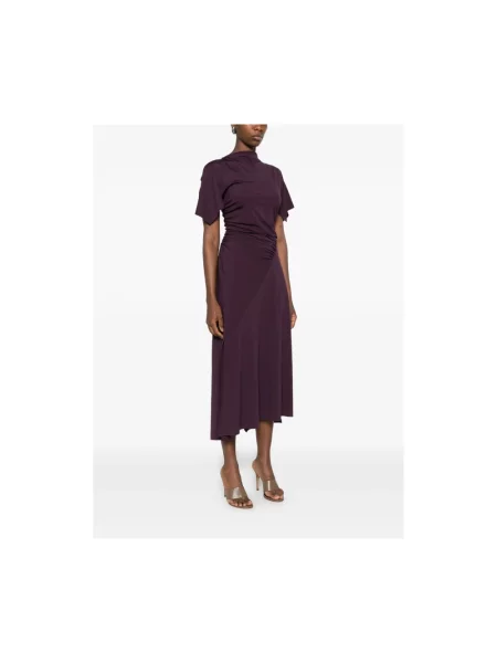 Sukienka Victoria Beckham fioletowa