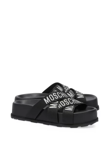 Sandale Moschino cu imagine cu bretele negru