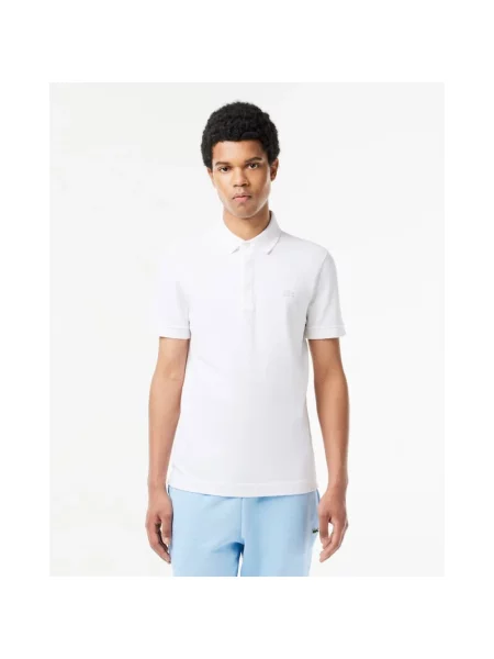 Koszulka polo o kroju regular fit z mieszanki bawełny Lacoste biała