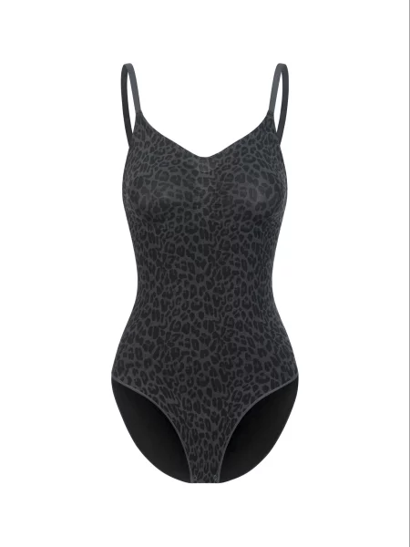 Cfab Alakformáló body Bodysuit Sculpting Shapewear mit Slip farmer fekete