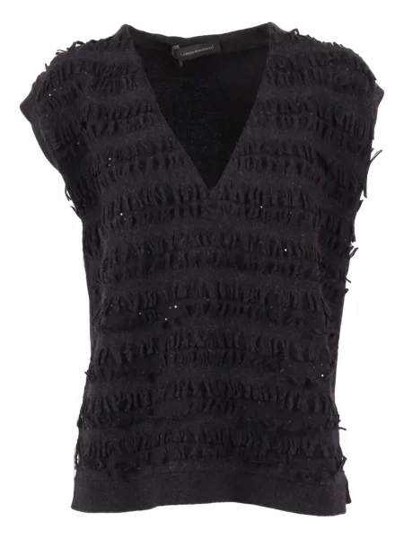 Dzianinowy top Lorena Antoniazzi szary