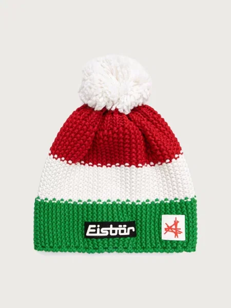 Căciulă Eisbär cu pompoane de lână verde