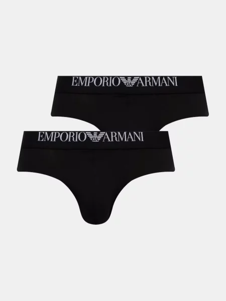 Emporio Armani Underwear slipy z wiskozą czarny