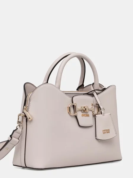 Geantă shopper Guess din piele bej