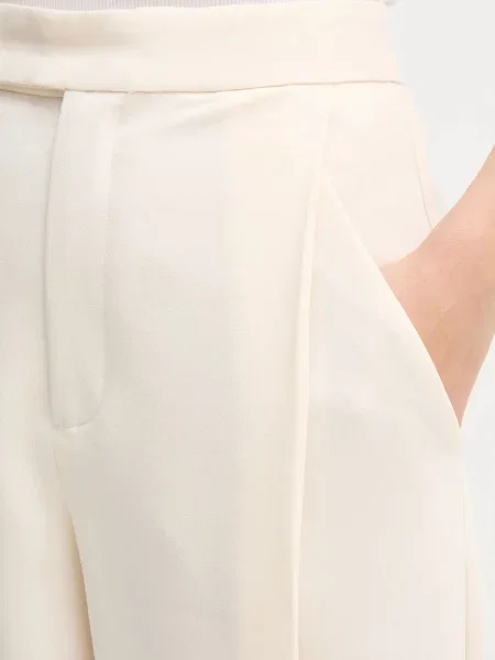 Штани OUI фасон сигарети висока посадка бежевий