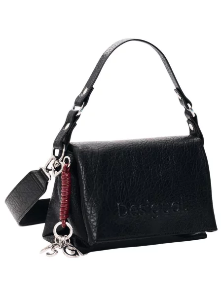 Crossbody táska Desigual autogrammal fekete