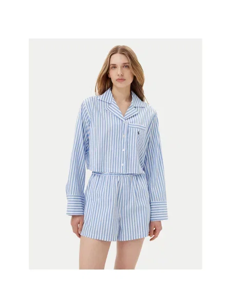 Polo Ralph Lauren Pižama Relaxed Fit modra