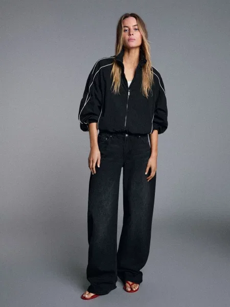Bershka Jeans denim negru