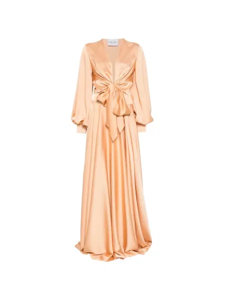 Suknja Alessandro Legora s mašnom s V-izrezom narančasta