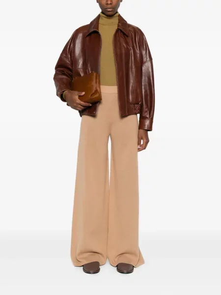Pantaloni Max Mara tricotate maro