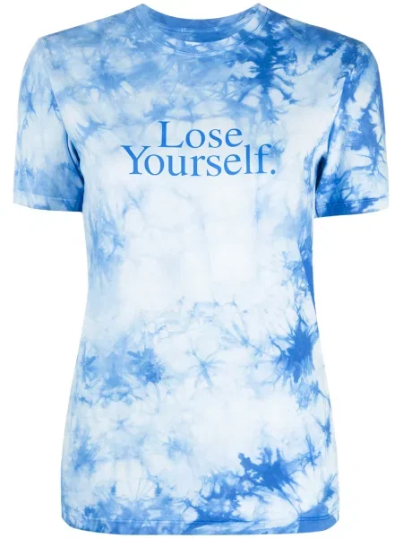 Tricou Paco Rabanne cu imagine cu legături albastru
