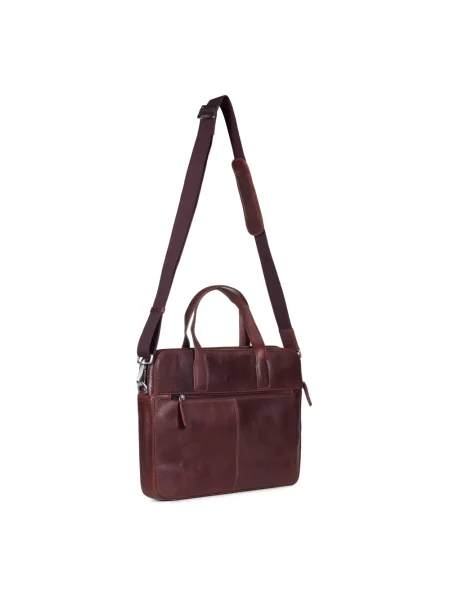 Torba na laptopa Howard London skórzana brązowa