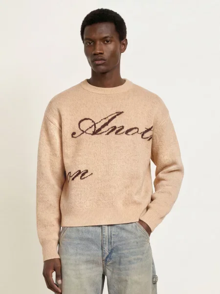 Another Cotton Lab Sweter beige beżowy