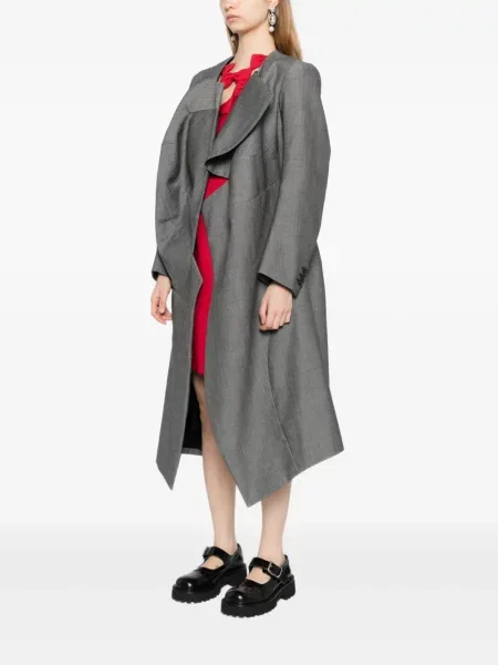 Vilnonis asimetriškas paltas Comme Des Garçons pilka