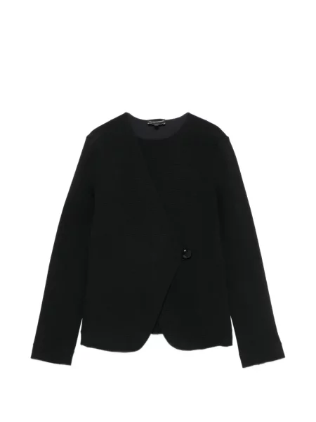 Geacă Emporio Armani asimetrică negru