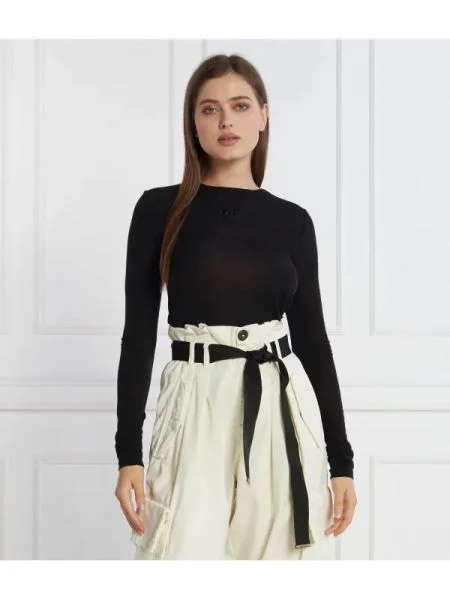 Pinko Bluză cu adaos de cașmir negru