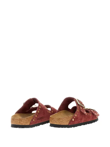 Sandale Birkenstock cu cataramă cu tepi roșu
