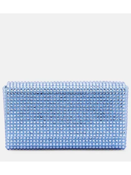 Geantă plic Amina Muaddi albastru