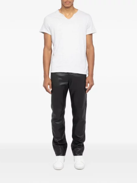 Tricou Zadig&voltaire cu guler henley gri