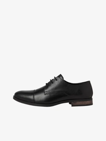 JACK & JONES Pantofi cu șireturi negru