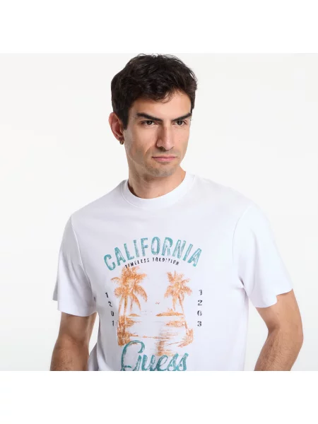 Тениска GUESS Cn Ss Summer Slub Tee Pure White S бяло