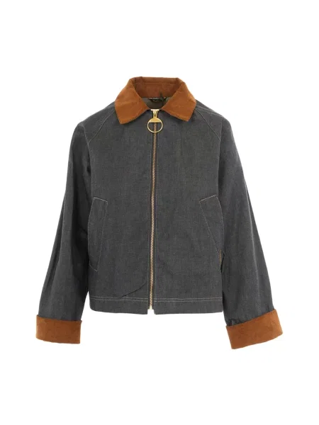 Kurtka jeansowa Barbour niebieska