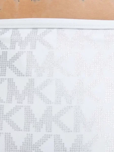Fular Michael Michael Kors cu imagine tricotate cu legături alb