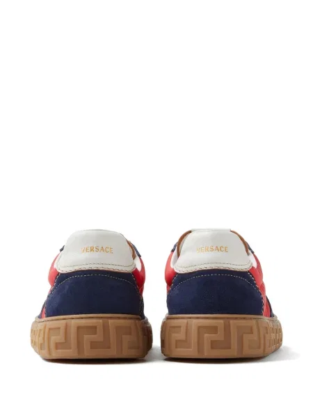 Sneakerși Versace din piele de căprioară albastru