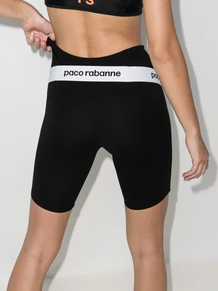 Cyklistika cyklistické šortky Paco Rabanne s potiskem černé