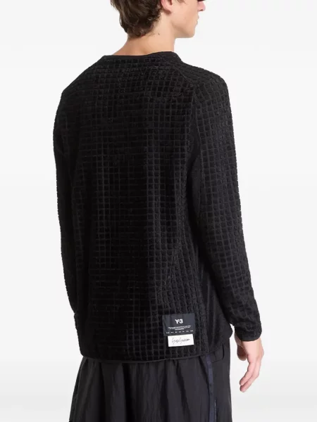 Reversibil tricou Y-3 tricotate negru